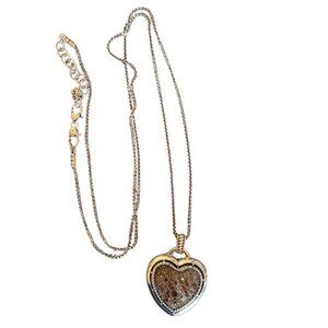 Brighton Love Necklace – Heart Pendant with Gold Accents